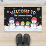 6516DUS1 snowman family welcome doormat_ personalized christmas gifts 6516DTLNI_2