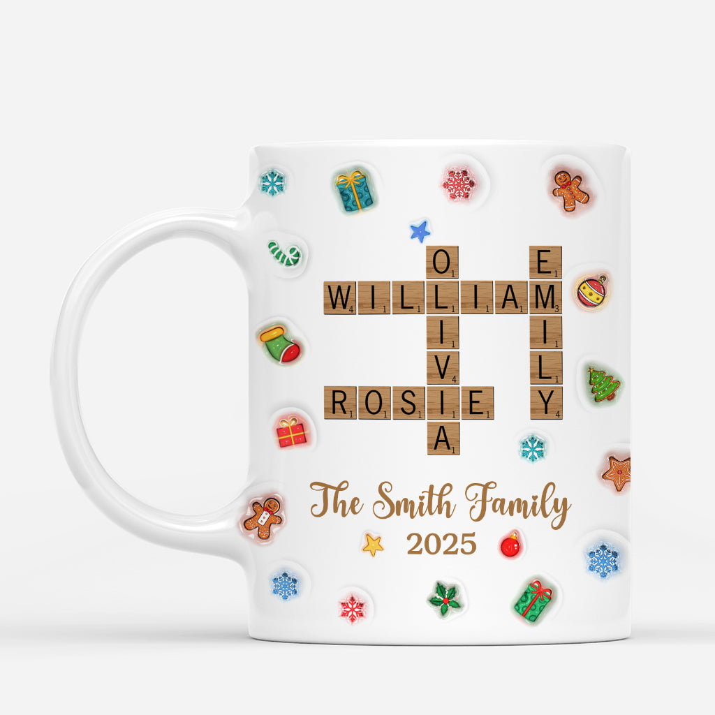 6524MUS1 personalized christmas mugs with names family crossword gifts 6524M8PMI