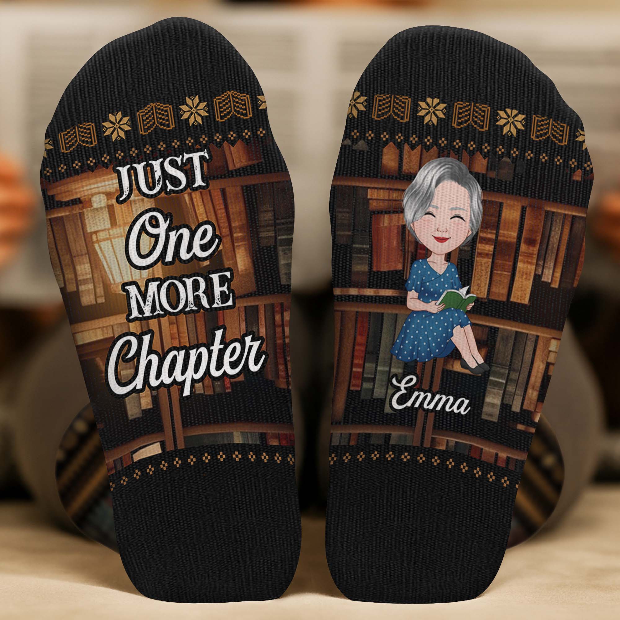 6530JUS2 personalized reading socks gifts for book lovers women 6530JKZ5A