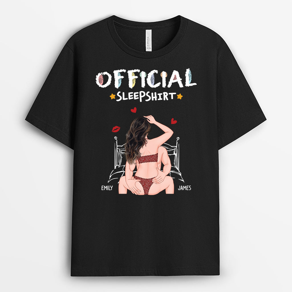 6535AUS1 official sleep shirt matching personalized gifts for couples 6535AKZ5G_38fd31e5 af0f 48a9 b2bf 0a780e7edb14