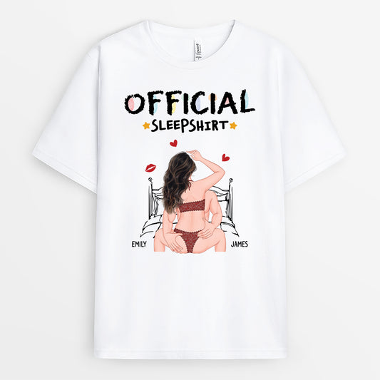 6535AUS1 personalized official sleep shirt matching shirts for couples 6535AKZ5G