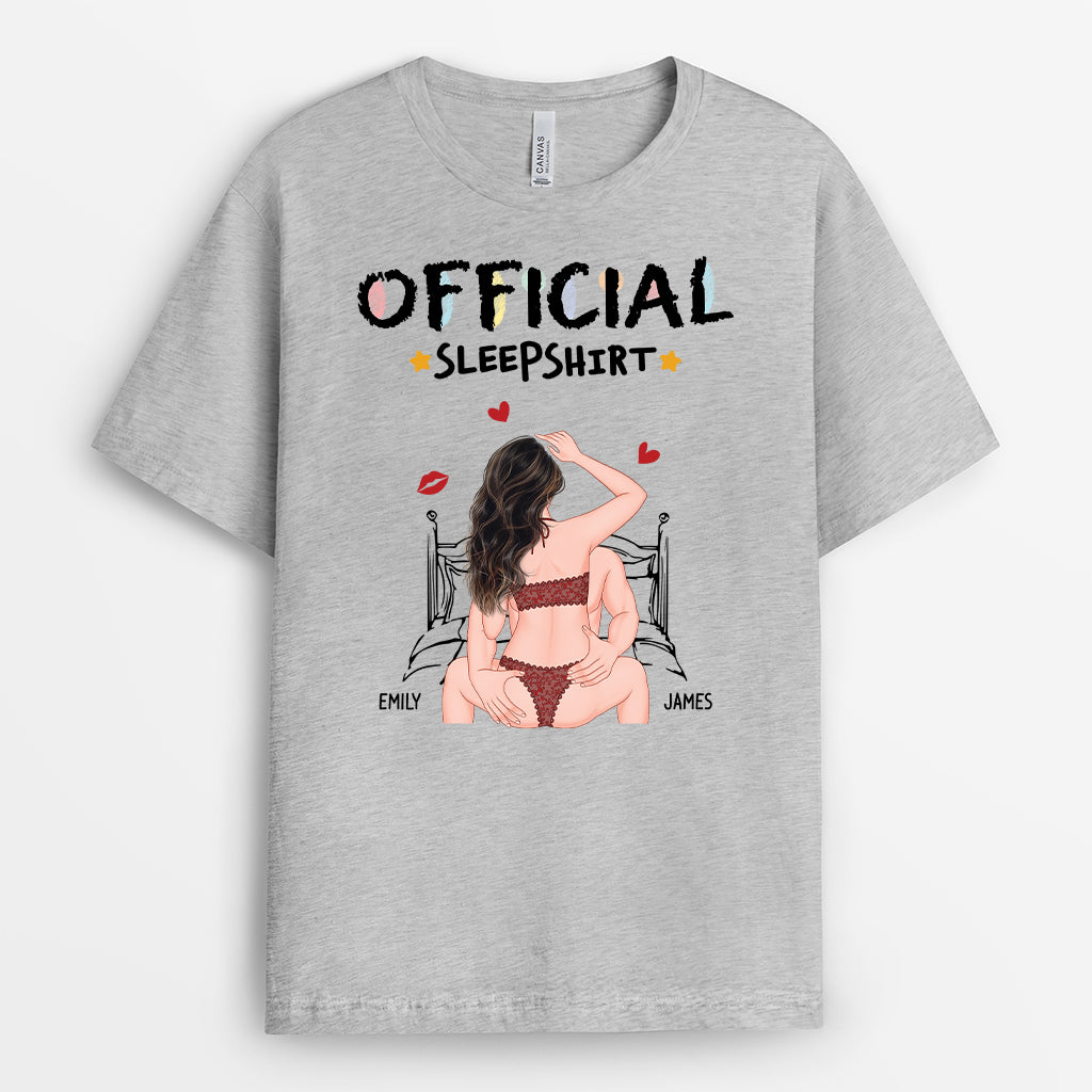 6535AUS2 personalized official sleep shirt matching shirts for couples 6535AKZ5G