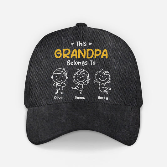 6537JUS1 this grandpa belongs to cap personalized gifts for grandparents 6537JTSTB