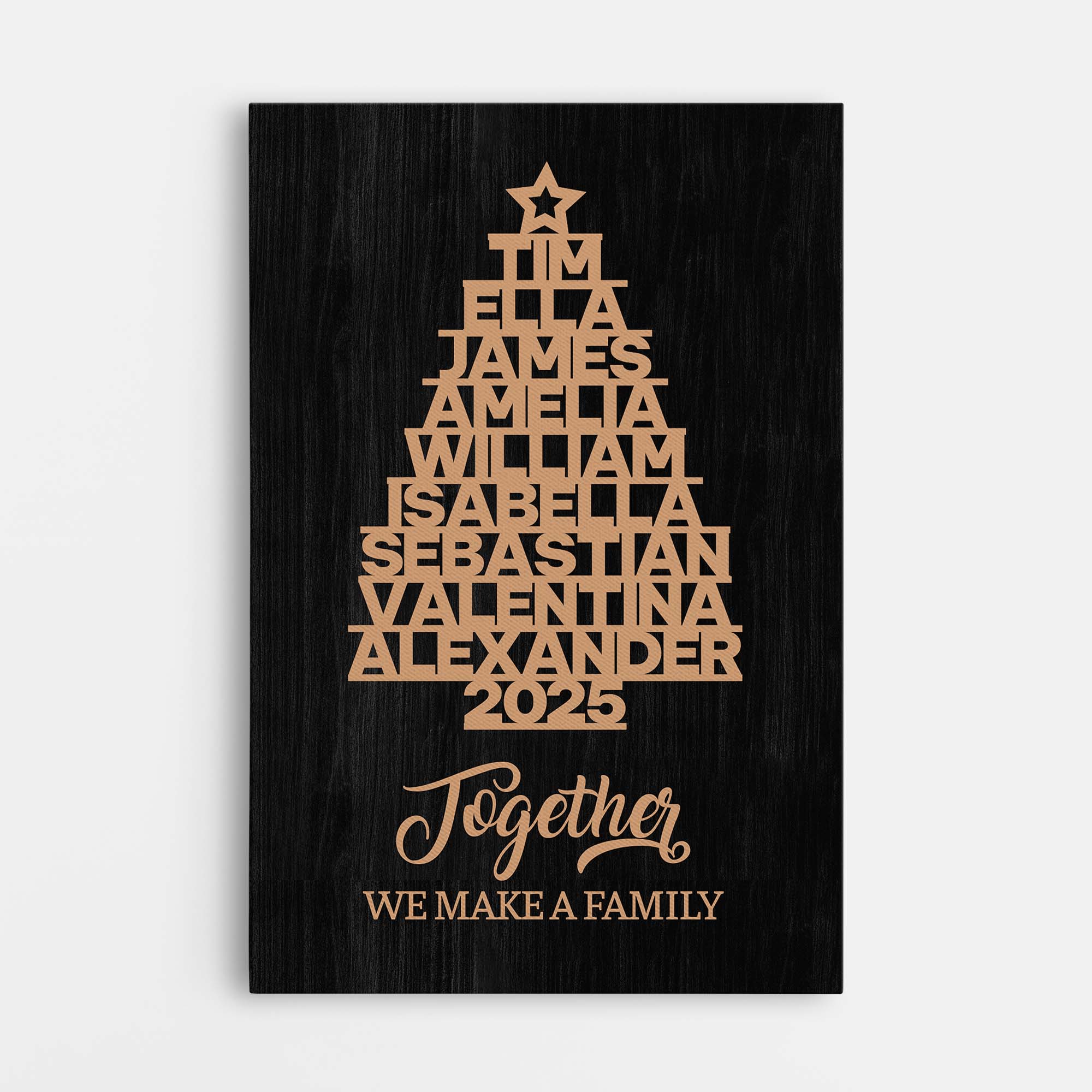 6538CUS1 custom family name canvas together we make a family 6538C8ZNI