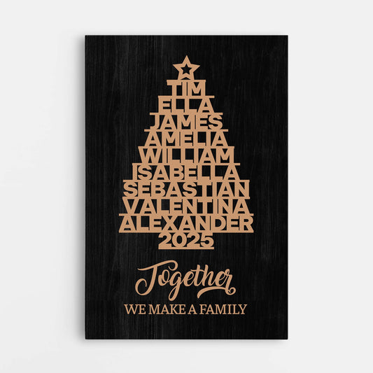 6538CUS1 custom family name canvas together we make a family 6538C8ZNI