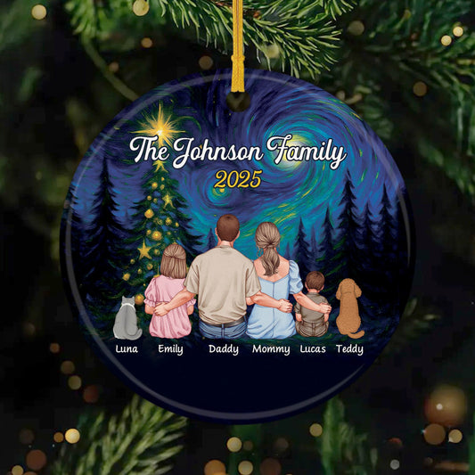 6545OUS1 ceramic family christmas ornaments custom gifts for couples with pet 6545O6ZAI