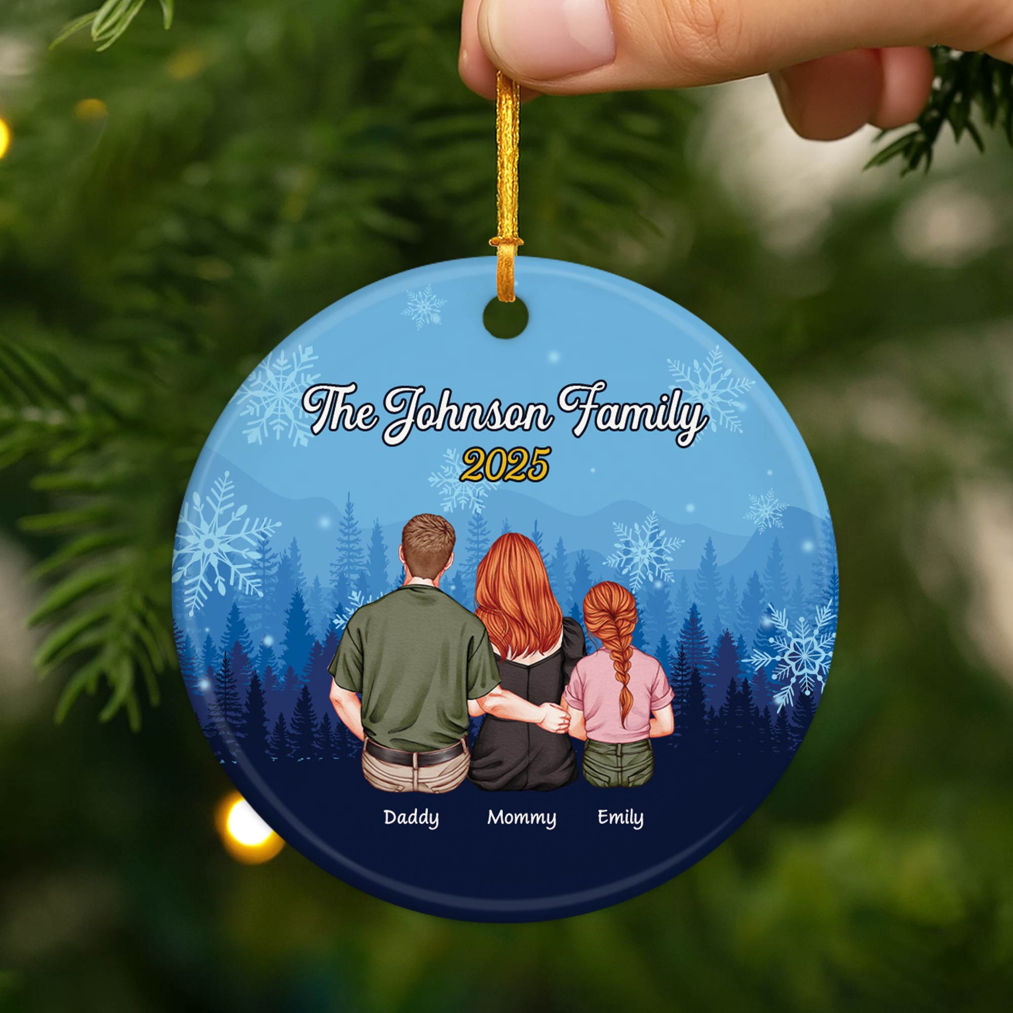 6545OUS2 ceramic family christmas ornaments custom gifts for couples with pet 6545O6ZAI