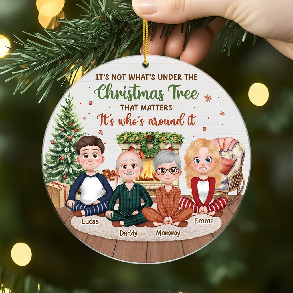 6548OUS2 custom family christmas ornaments acrylic its not whats under the tree that matters 6548O6YZI