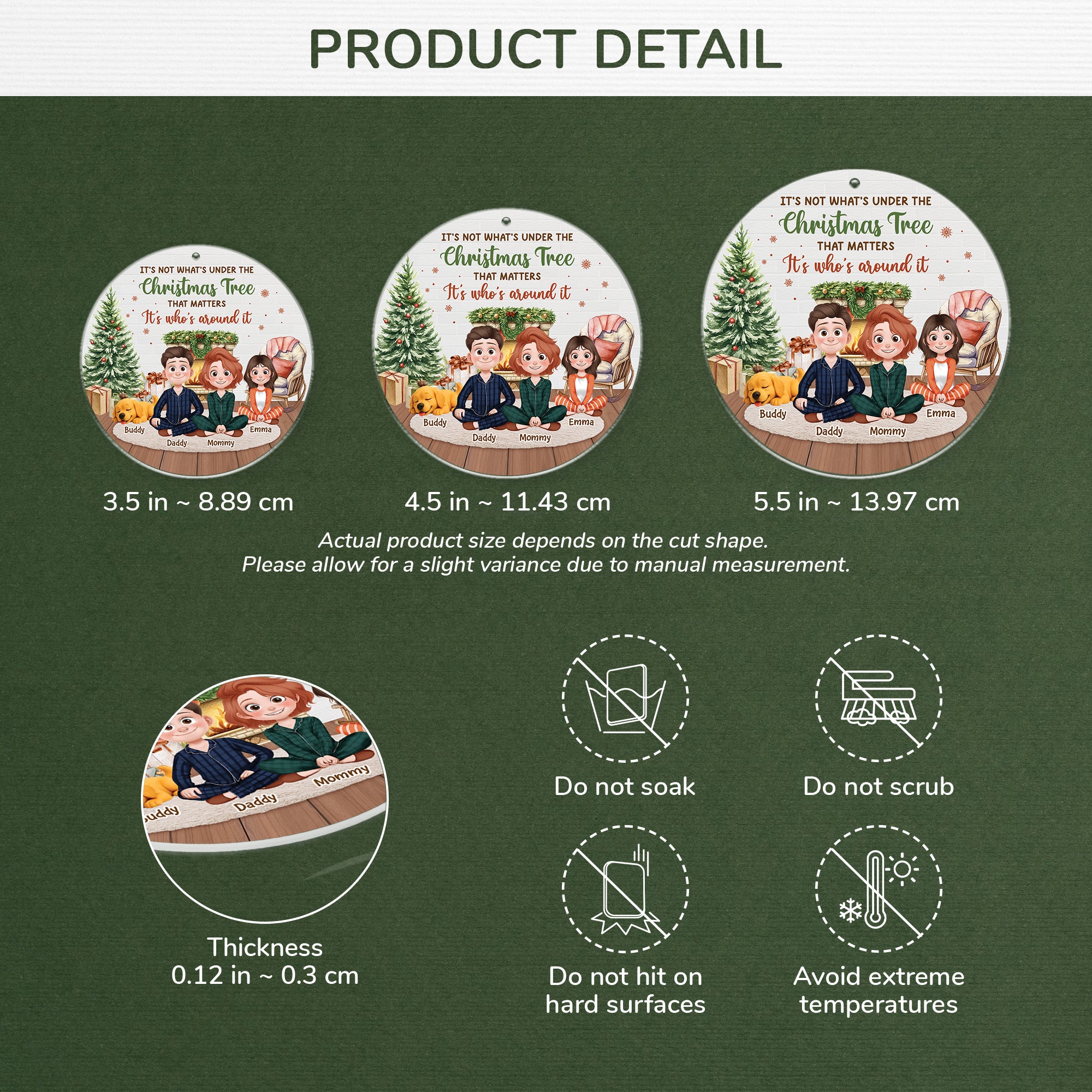 6548OUS3 custom family christmas ornaments acrylic its not whats under the tree that matters 6548O6YZI