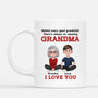 6556MUS1 custom photo mug behind every good grandchild is a great grandma grandpa 6556M6PWB