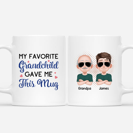 6557MUS1 my favorite grandchild gave me this mug_ custom gifts for grandma and grandpa 6557M6LNB_1