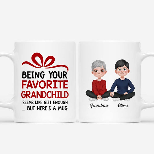 6558MUS1 being your favorite grandchild seems like gift enough mug custom grandparent gifts 6558M6TAB