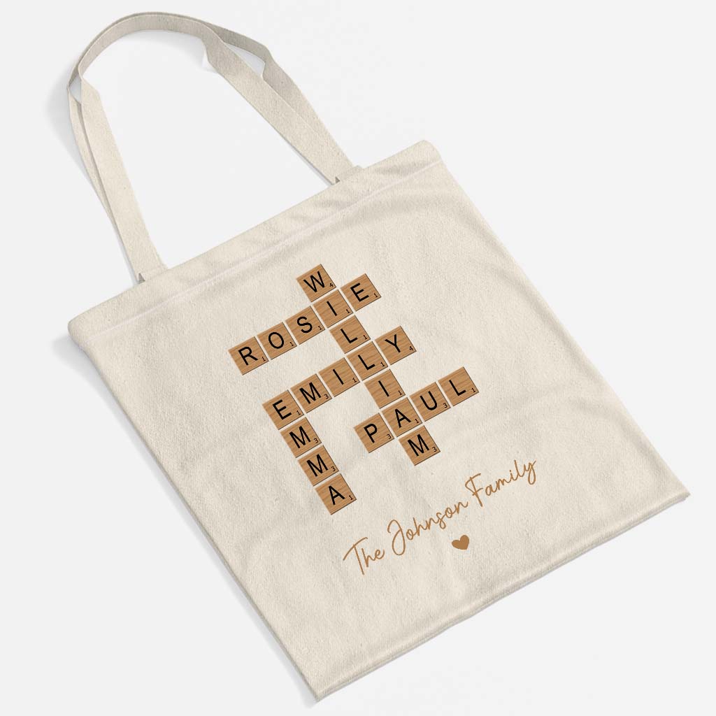 6560BUS1 crossword tote bag with names custom gifts for the whole family 6560bcvai_2