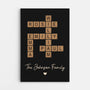 6560CUS1 family crossword canvas personalized family gifts 6560C6VAI