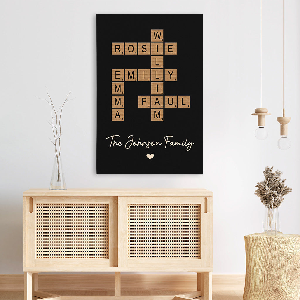 6560CUS3 family crossword canvas personalized family gifts 6560C6VAI