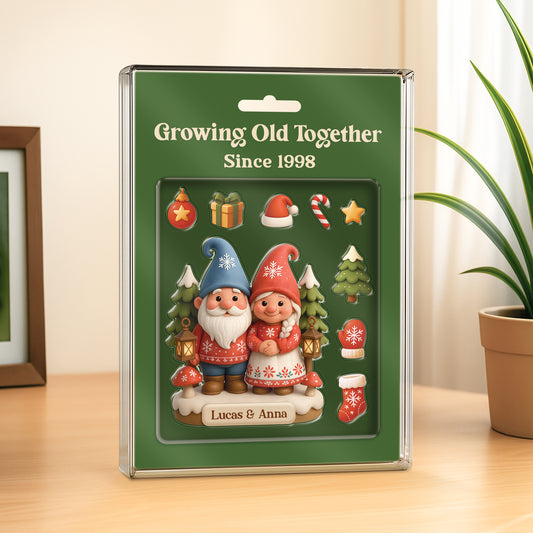 6566RUS2 custom acrylic plaques couples christmas gifts growing old together since 6566RKVZG