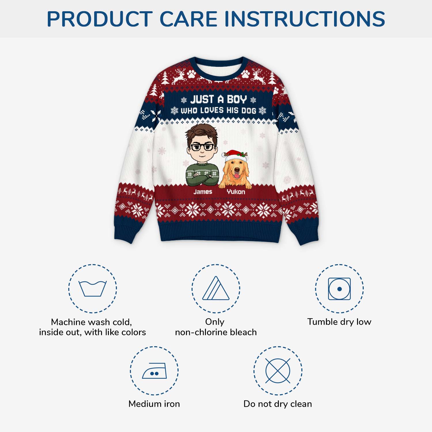 6567WUS4 ugly christmas sweater with dog_ custom gifts for dog lovers 6567WTVNC