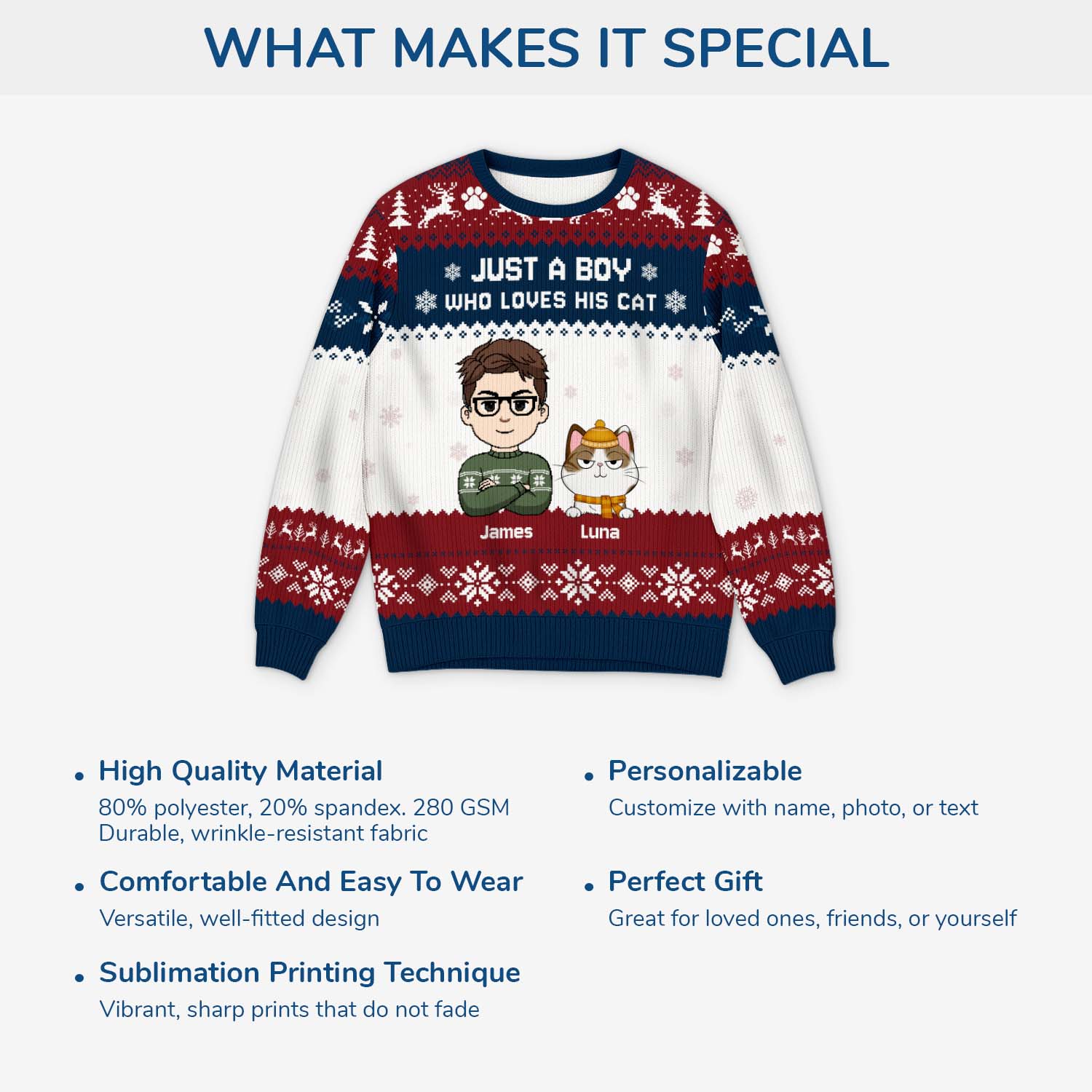 6567WUS5 ugly christmas sweater with cats_ custom gifts for cat lovers 6567WTVND