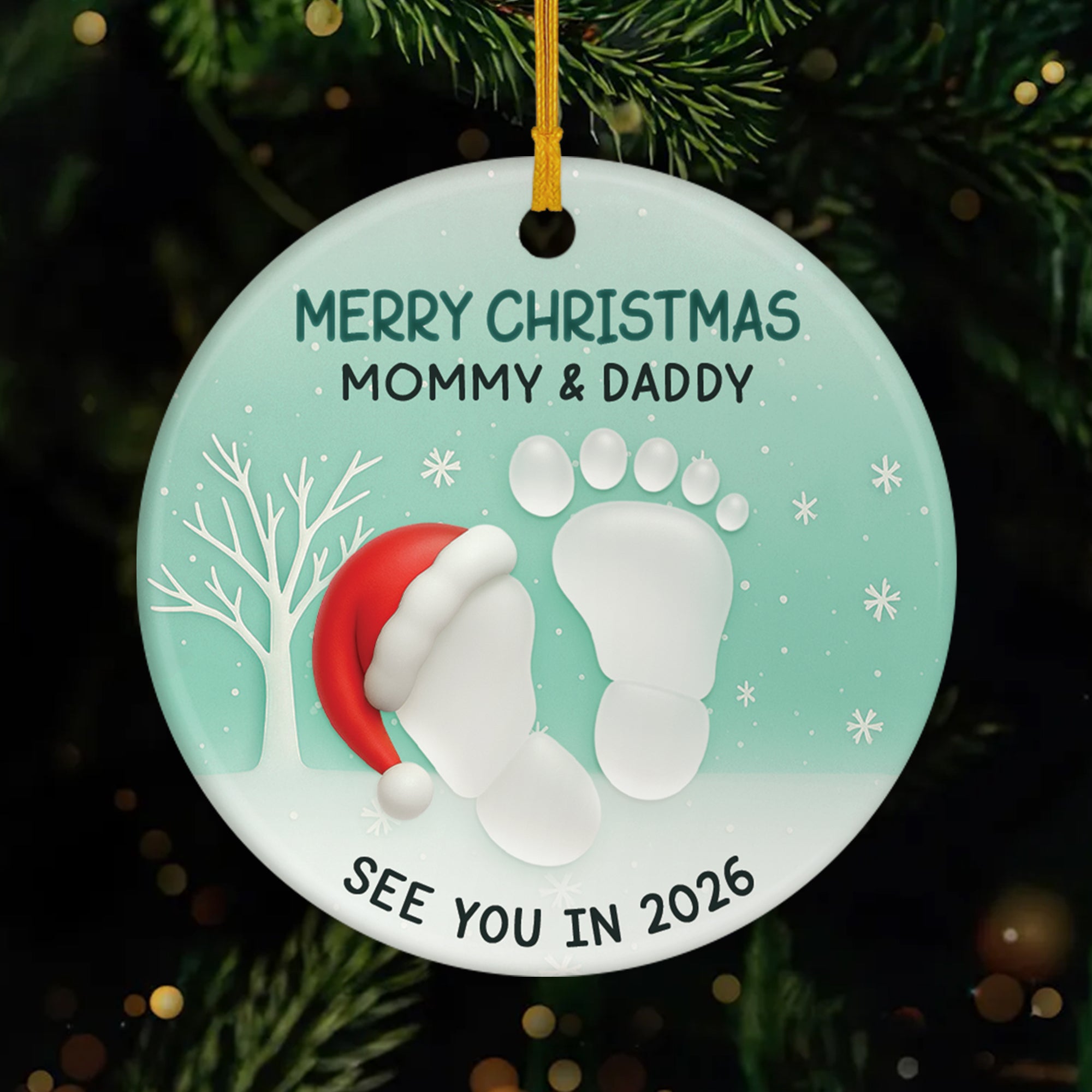 6569OUS1 ceramic merry christmas ornament custom gifts for parents to be 6569OKTZA