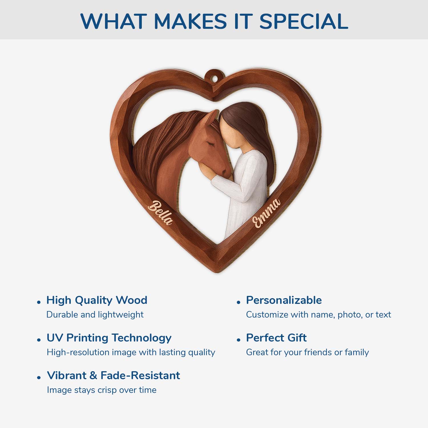 6571OUS4 3d printing effect custom 1 layered wooden ornaments horse lover christmas gifts_ 6571O8V5U