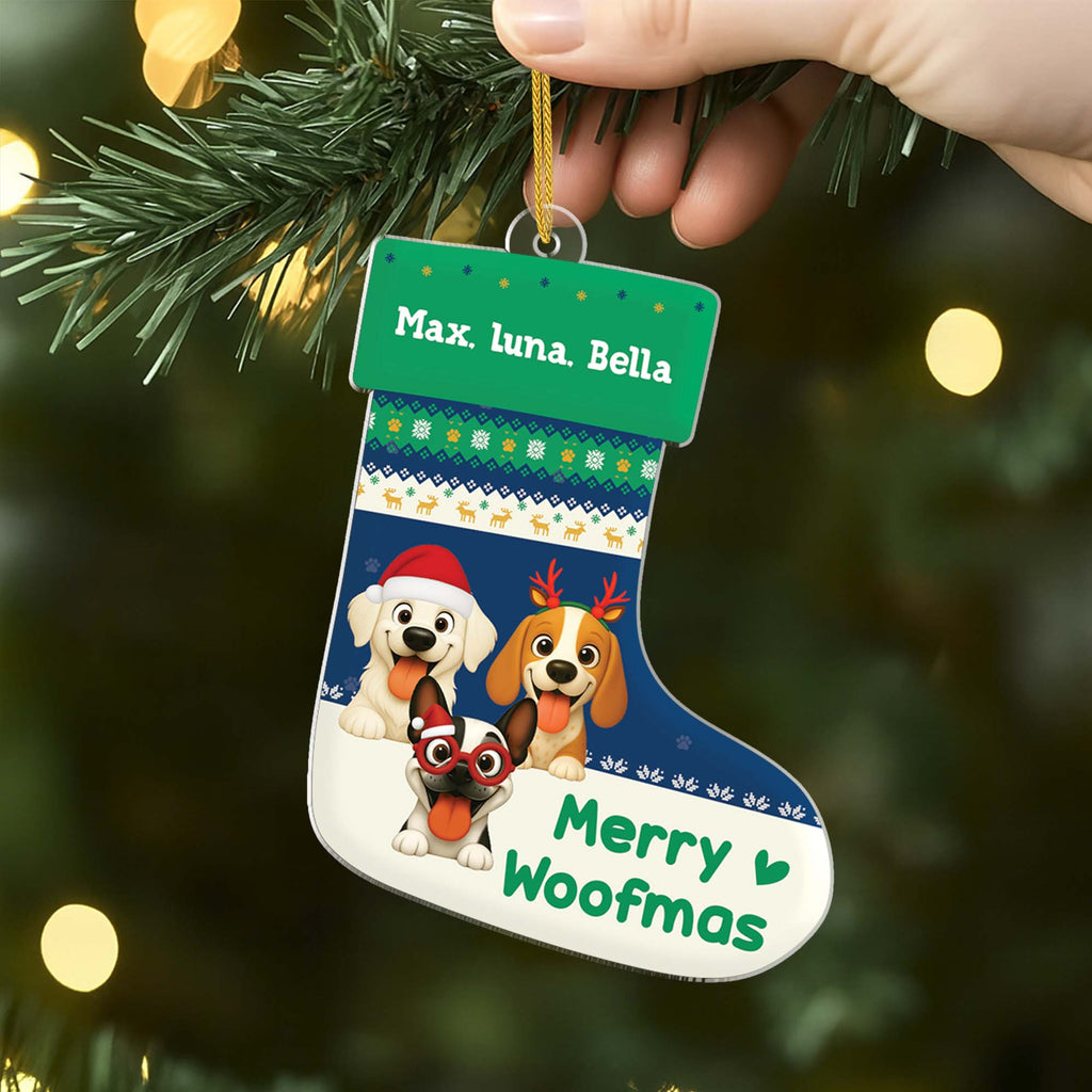 6573OUS2 acrylic dog christmas ornaments personal gifts for dog lovers 6573OTQAC