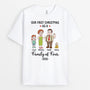 6575AUS1 personalized family t shirts our first christmas as a family of 4_ 6575A3KCI