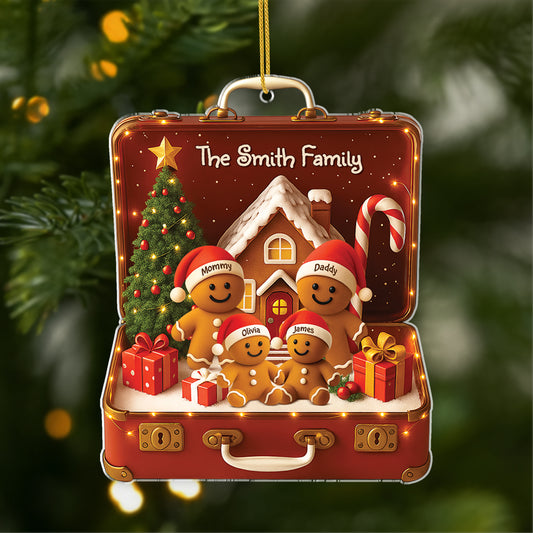 6578OUS1 3d printing effect acrylic gingerbread christmas ornament custom family gift 6578OTZNI