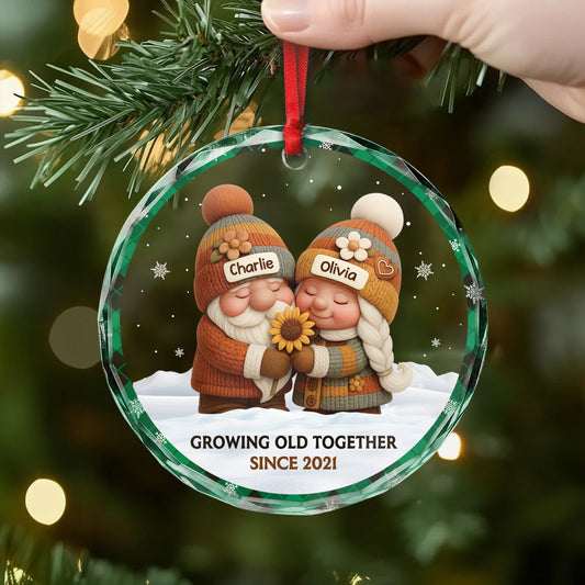6579OUS2 3d printing effect glass gnome couple ornament personalized christmas gift 6579O8L5G