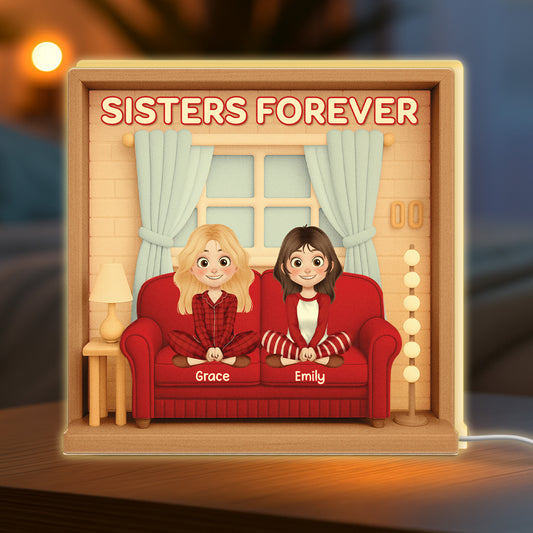 6585LUS2 3d printing effect besties forever light box custom gifts for friendssister 6585lcqaf