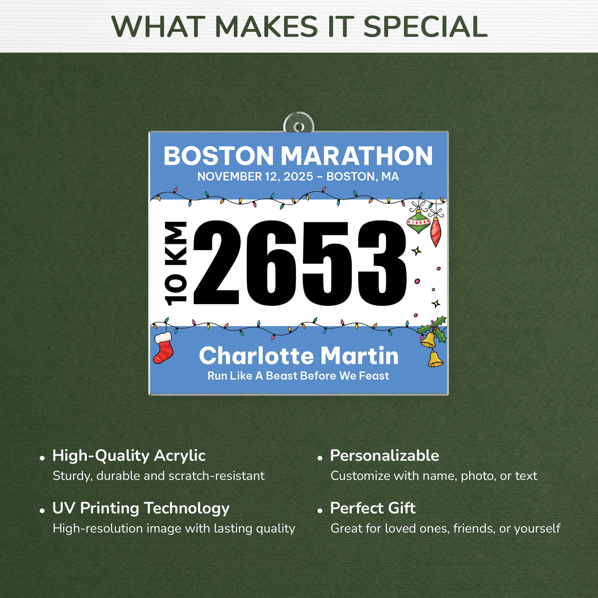 6589OUS4 acrylic marathon ornament_ custom christmas gifts for the runner_ 6589O8PNA