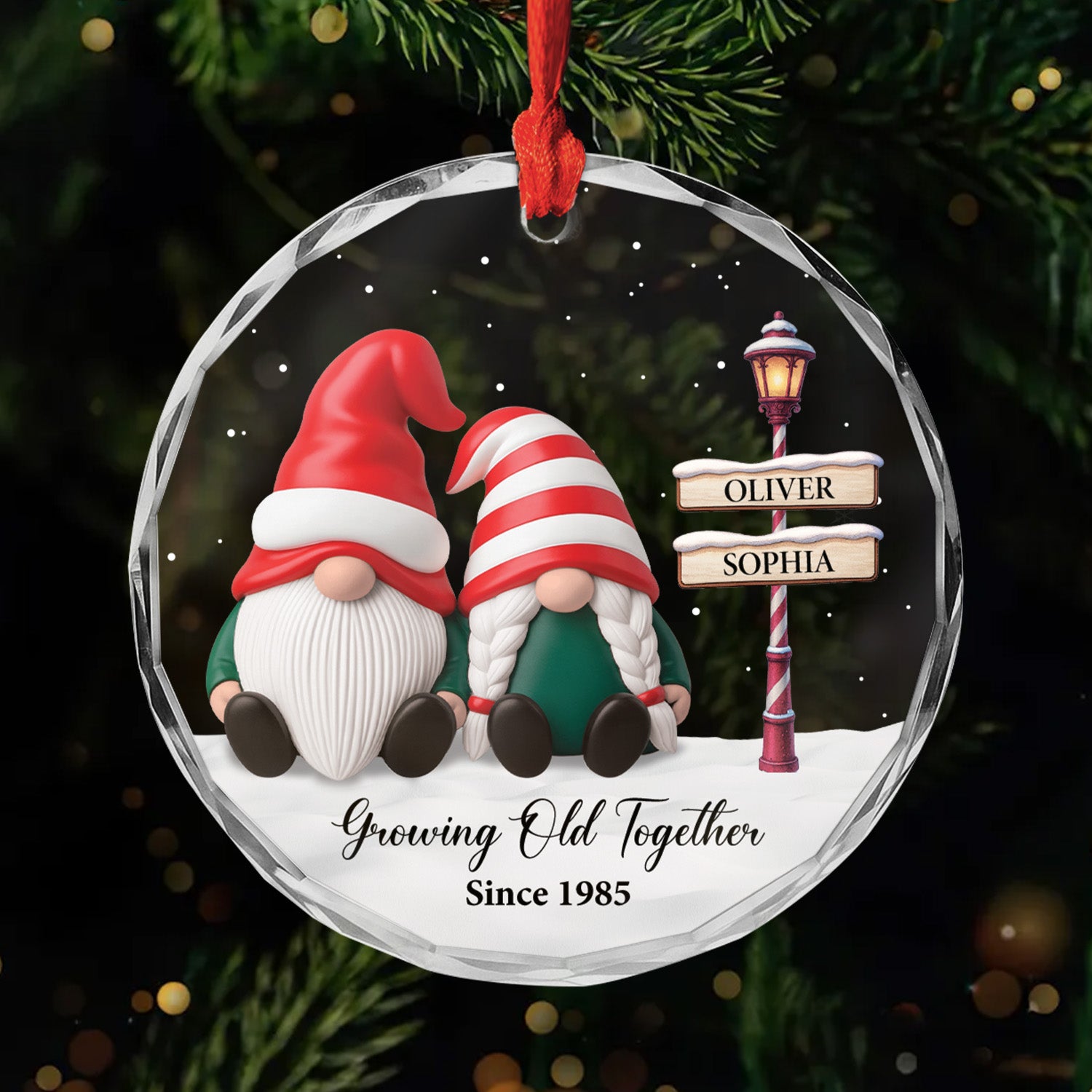 6594OUS1 3d printing effect glass gnome couple ornament custom christmas gifts 6594OTQ5G