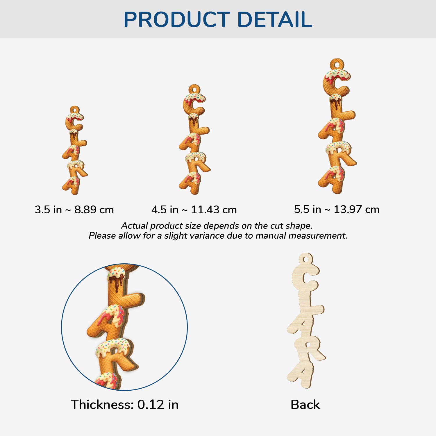 6598OUS3 3d printing effect 1 layered wooden gingerbread letter ornaments personalized xmas gifts 6598O8V5A