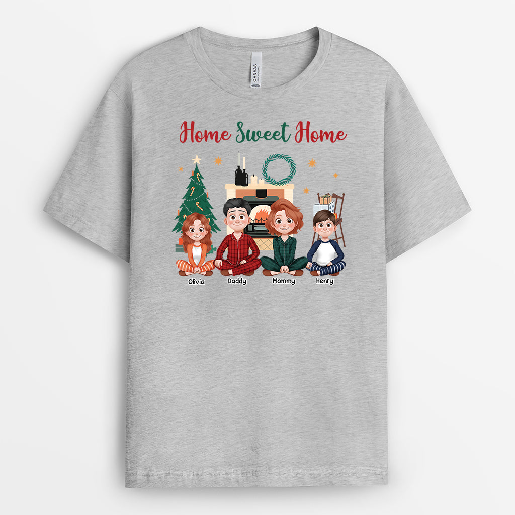 6602AUS2 personalized christmas shirts for family home sweet home shirt 6602A3YTI