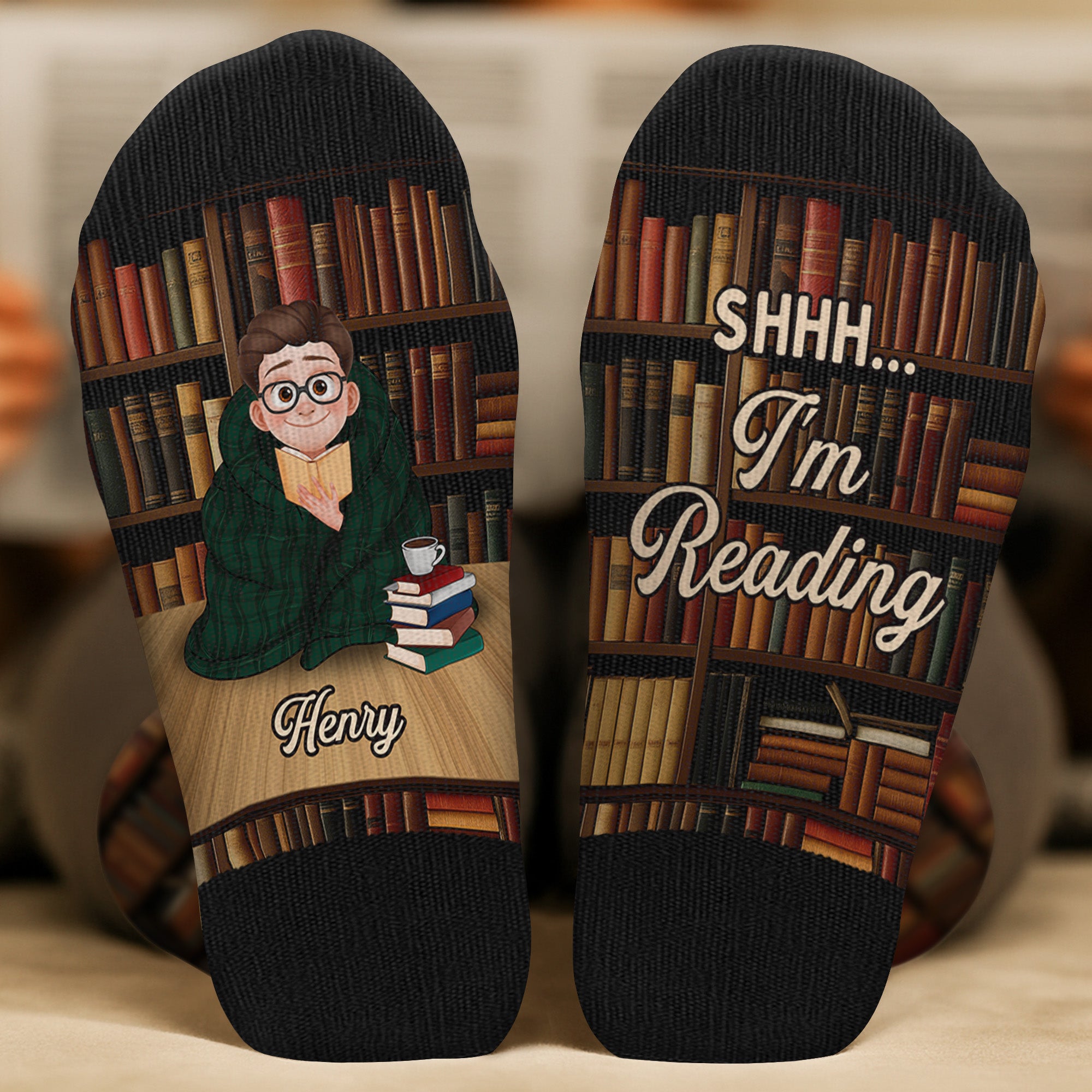 6607JUS2 personalized socks for book lovers just a girl who love books 6607J3QTA