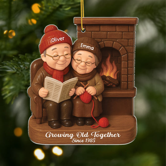 6608OUS1 3d printing effect acrylic growing old together since ornament custom couples christmas gifts 6608OKMZG