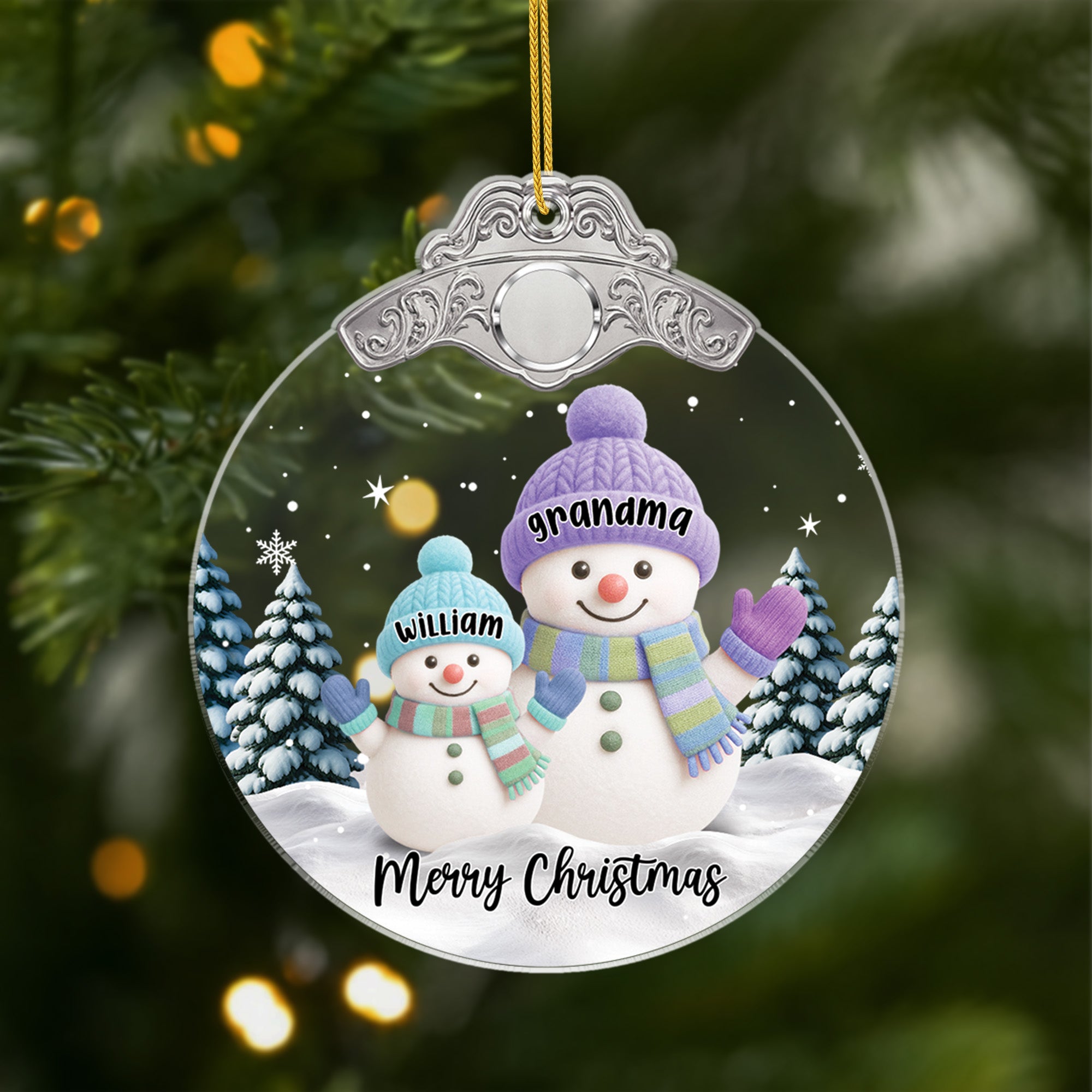 6610OUS1 acrylic snowman ornaments custom christmas gifts for grandparents 6610O3LQA_1