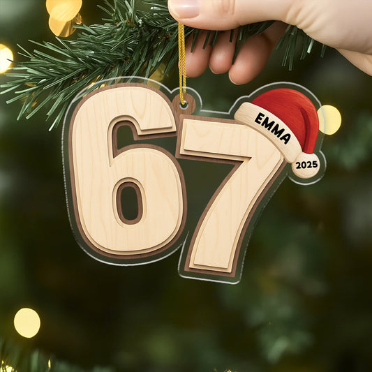6611OUS2 acrylic six seven ornament custom christmas gifts for teens 6611O3VZA