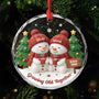 6623OUS1 glass snowman ornament_ personalized christmas gift for couples 6623OKZTG_65398cec 3e71 4e52 81ca 08a029c6fca2
