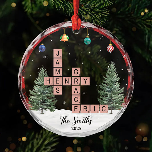 6625OUS1 custom glass christmas ornaments crossword gifts for family 6625O3V5I