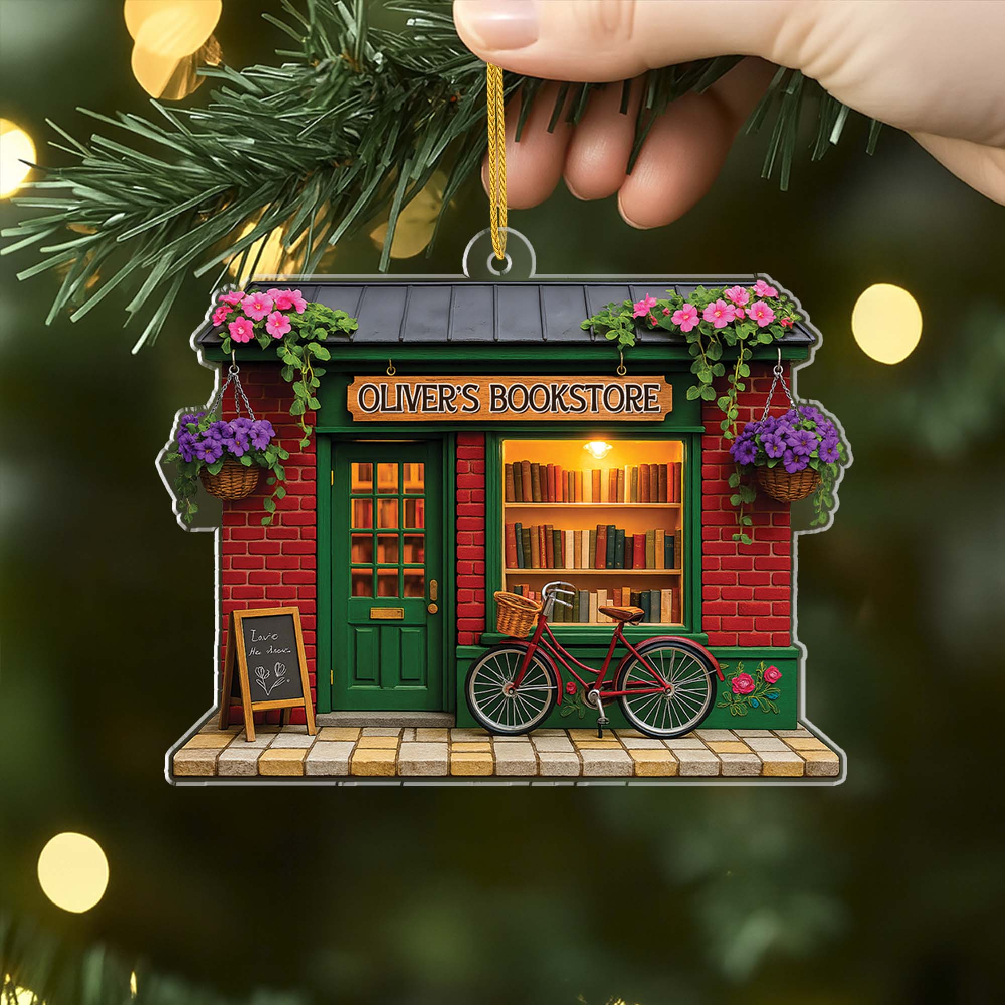6634OUS2 3d printing effect acrylic bookstore ornament_ custom christmas gifts for book lovers 6634O
