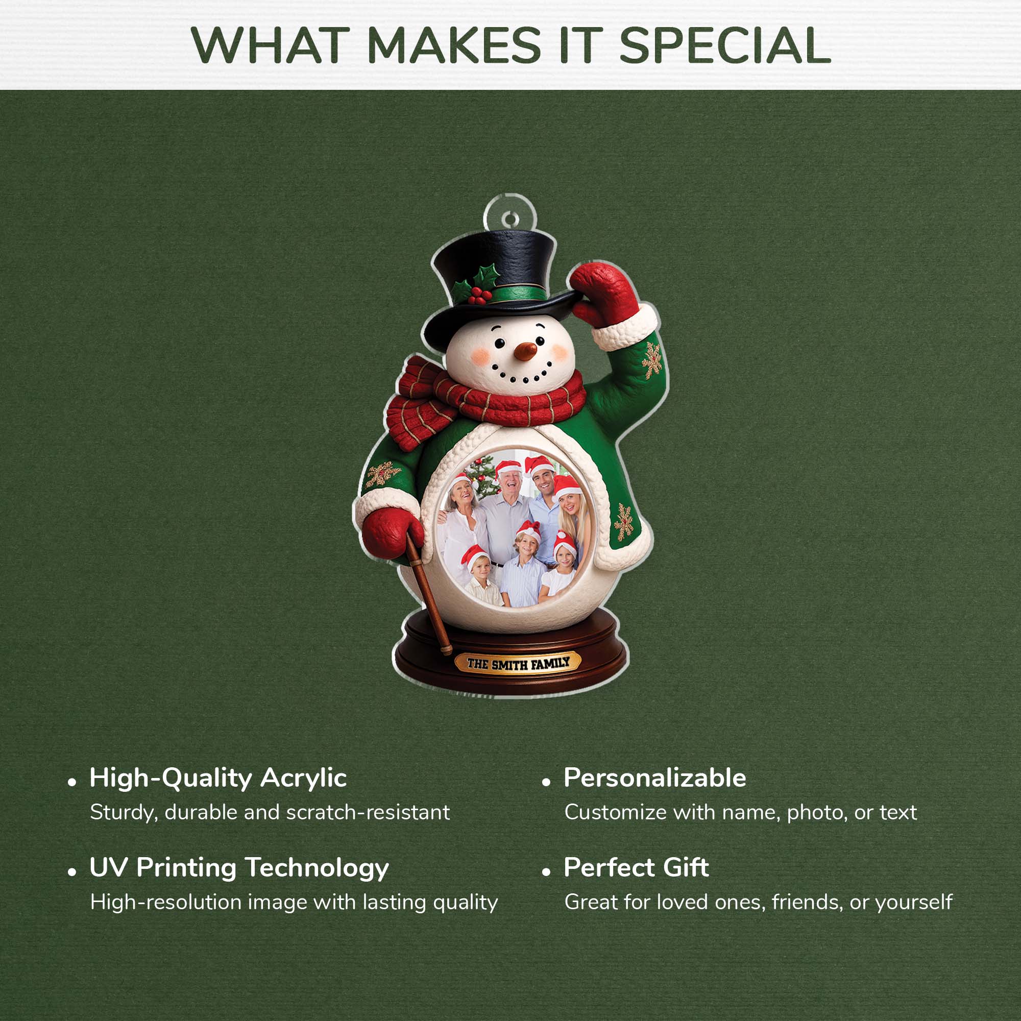 6639OUS4 3d printing effect acrylic snowman christmas ornaments with photo custom family gifts_ 6639OTQ5I