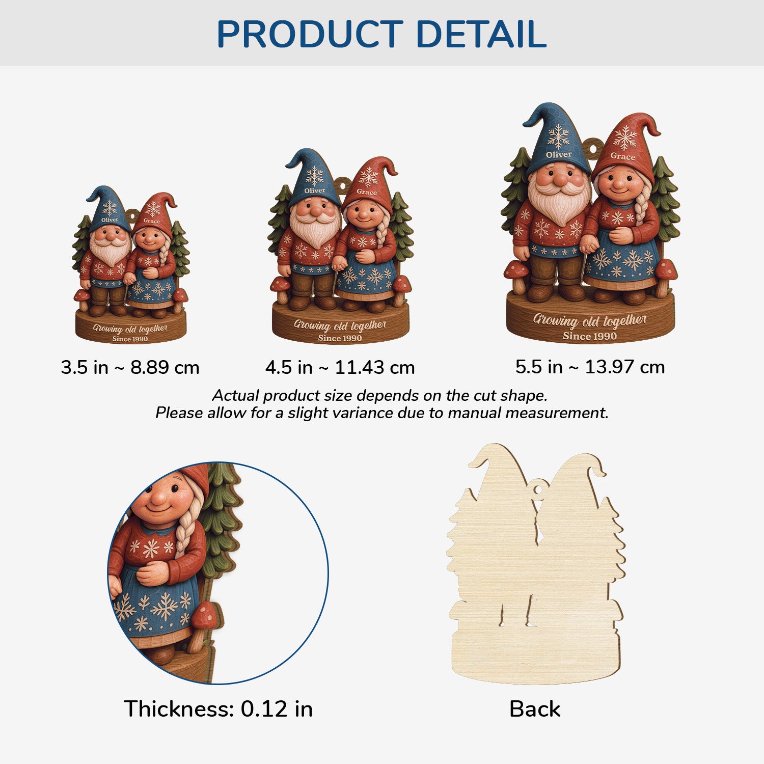 6647OUS1 3d printing effect 1 layered wooden gnome ornament custom couples christmas gifts 6647OKLMG_3