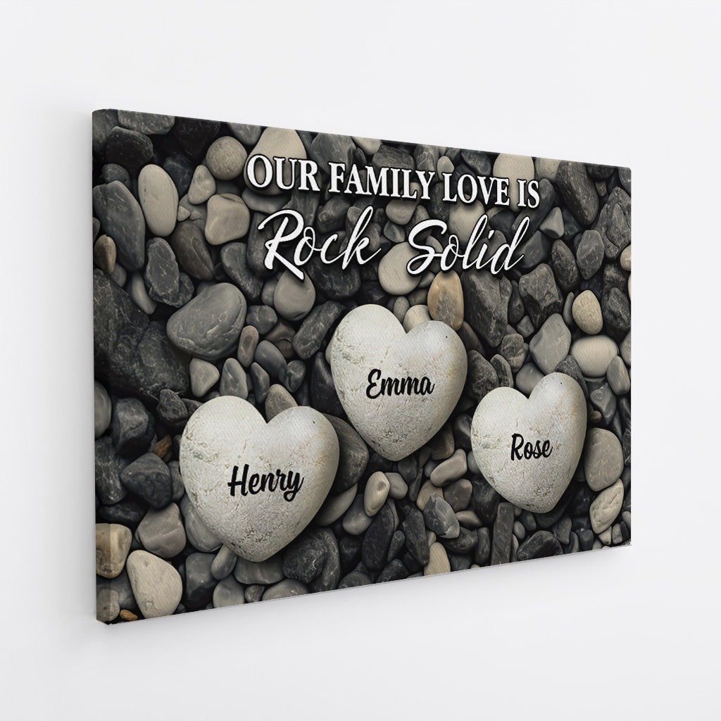 6661CUS1 our family love is rock solid canvas personalized family gifts 6661C8LAI_2