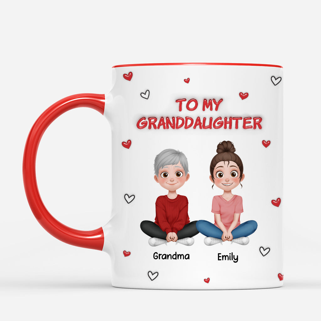 6666MUS1 to my granddaughter mug personalized granddaughter gifts from grandma grandpa 6666MTLAB_2