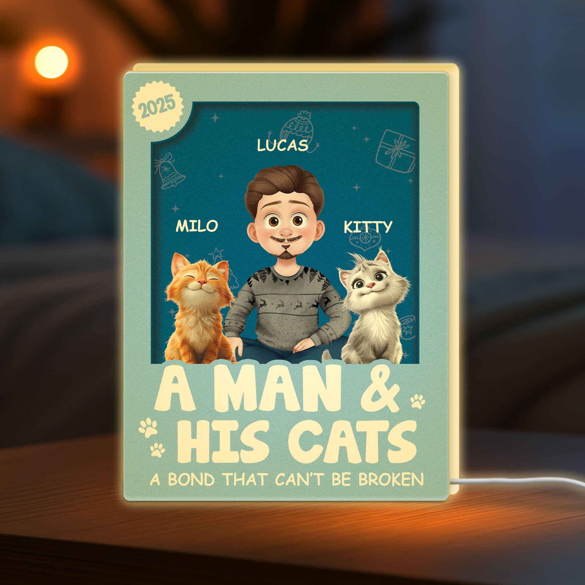 6669LUS1 3d printing effect custom light box christmas gifts for cat lovers 6669lcv5c_2