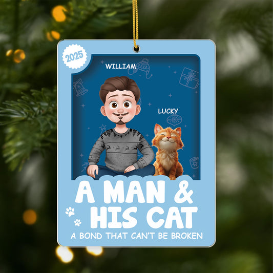6669OUS1 3d printing effect acrylic christmas ornaments custom gifts for cat lovers 6669OKZAD