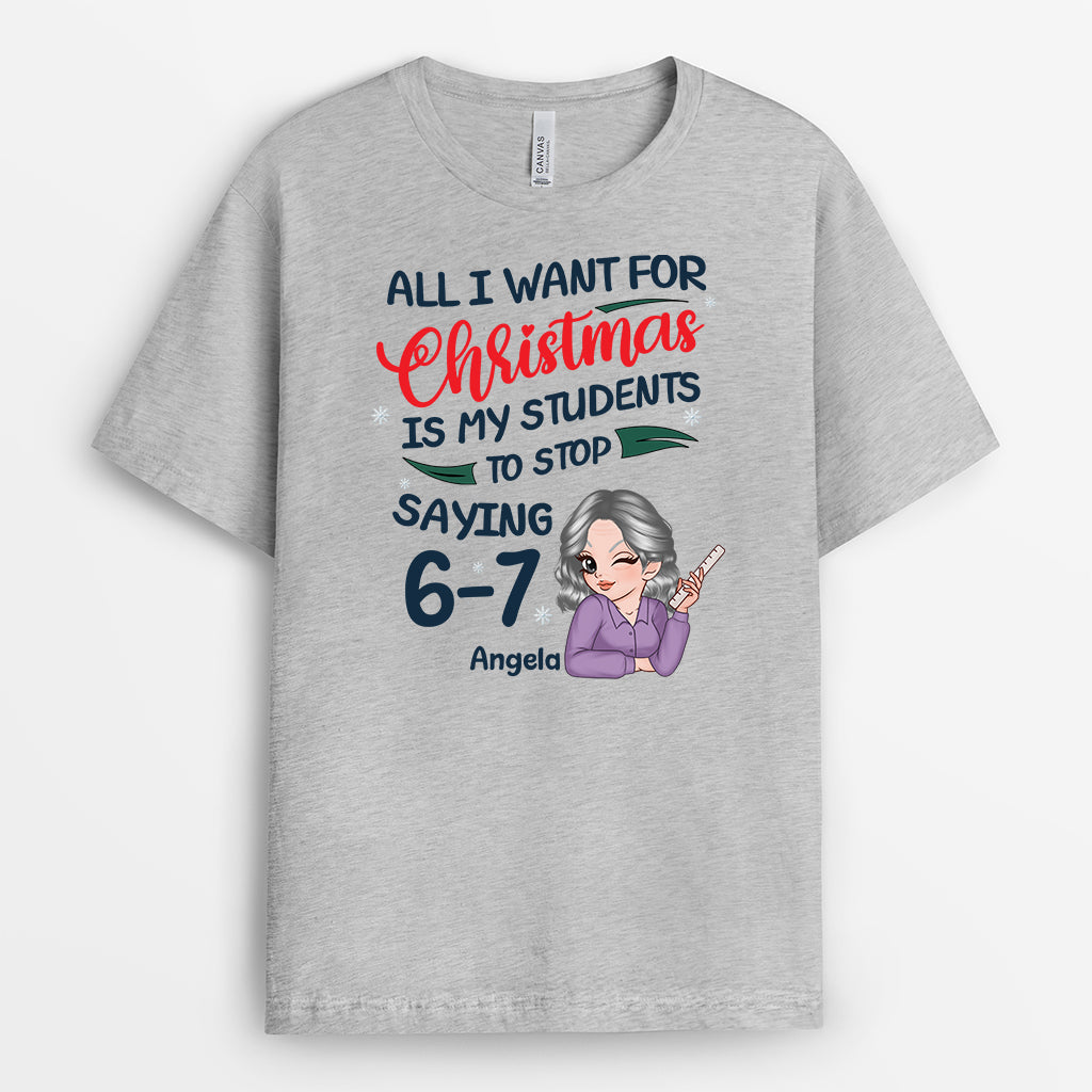 6672AUS2 personalized christmas shirts funny gifts for female teachers 6672ATVNT