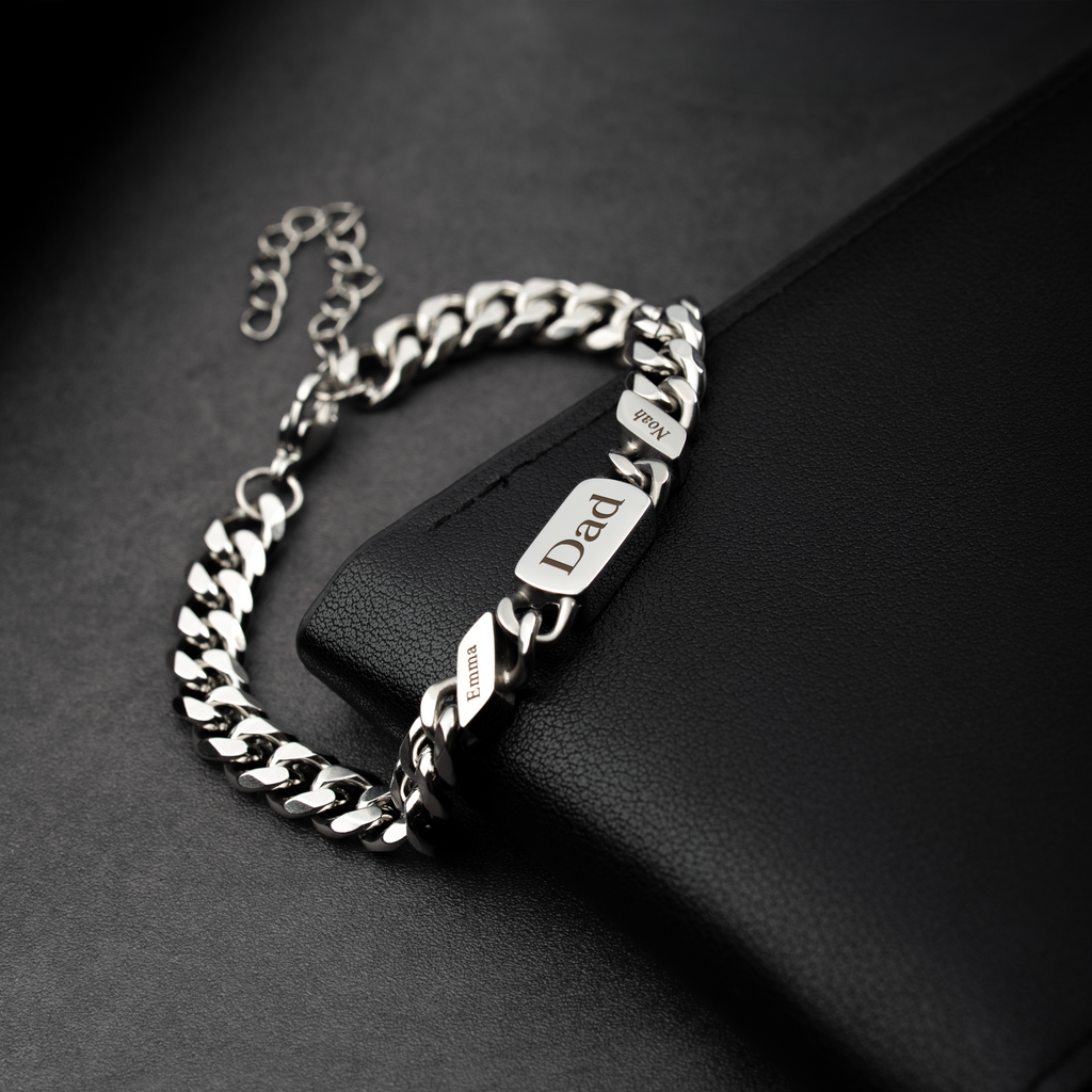 6677JUS2 personalized name plate bracelet_ mens cuban link bracelet_ 6677J0V5B