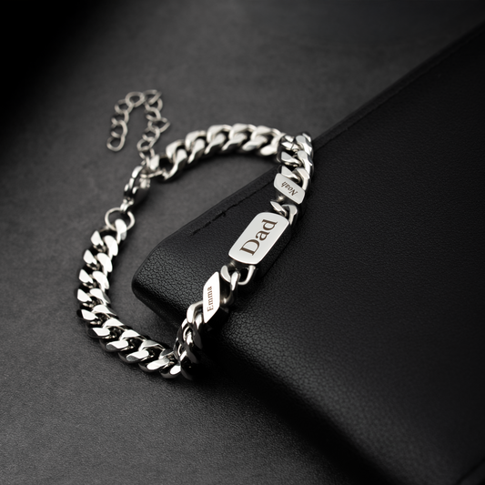 6677JUS2 personalized name plate bracelet_ mens cuban link bracelet_ 6677J0V5B