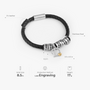 6678JUS3 custom initial bracelet_ with name beads_ leather bracelets for men_ 6678J0Y5B